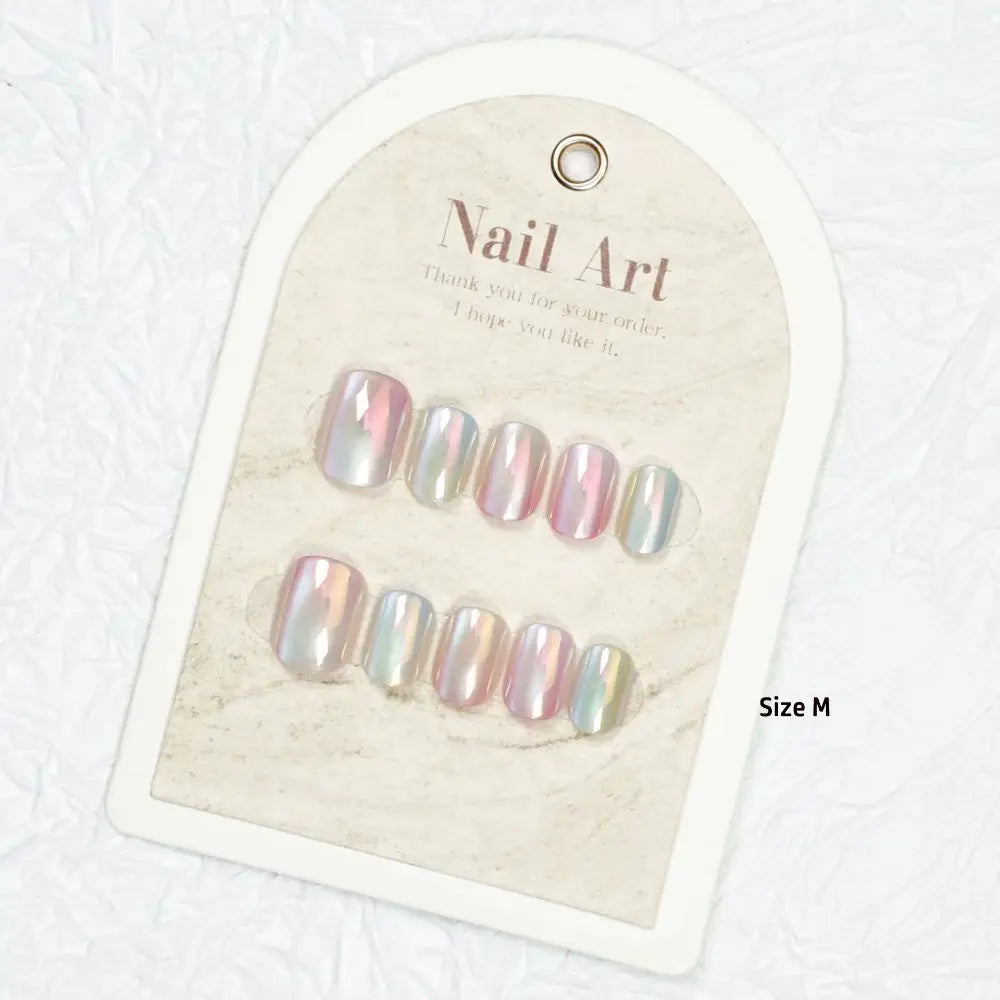 French Butterfly Gradient Rhinestone Press-On Nails | Square Tip Press-On False Nails QXL