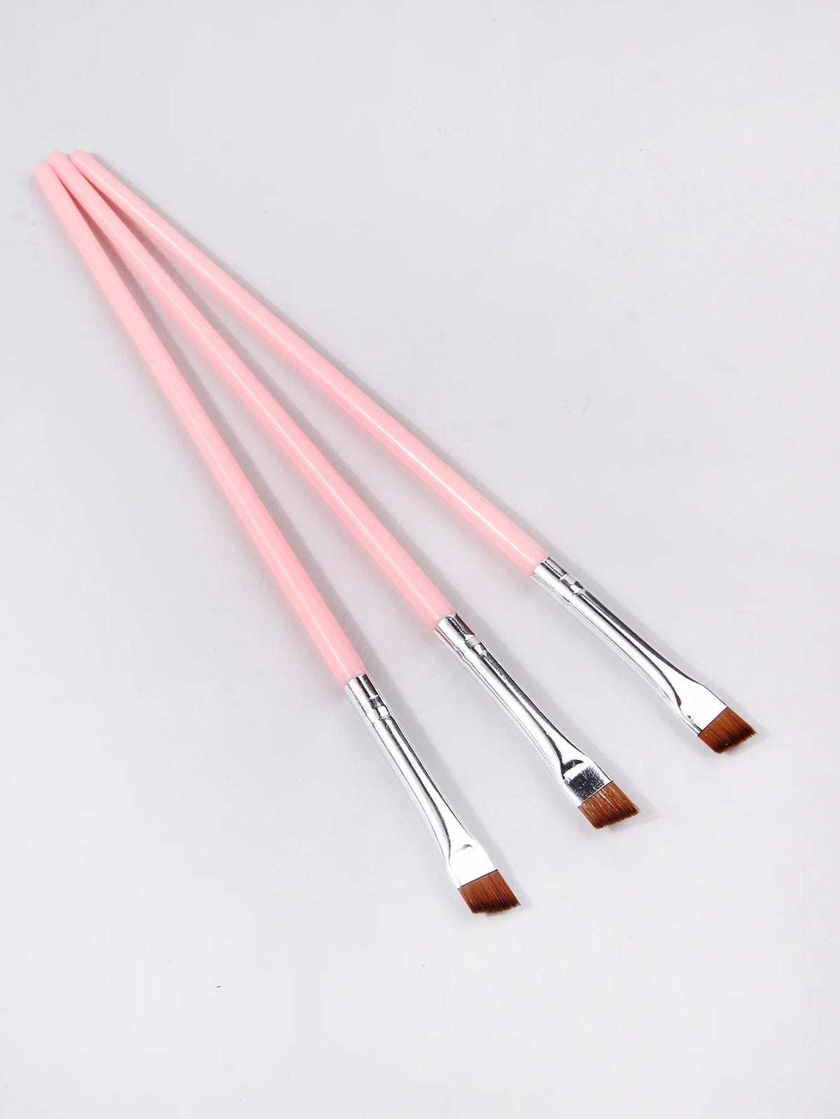 KOSSHOW 3-Pc Ultra Thin Eyeliner & Eyebrow Brush Set – Pink Eyeliner Brush Set QXL