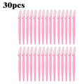 Eyebrow Razor Trimmer Set | Face Hair Removal 5–100 Pack Eyebrow Face Razor QXL M7 Pink 30pcs