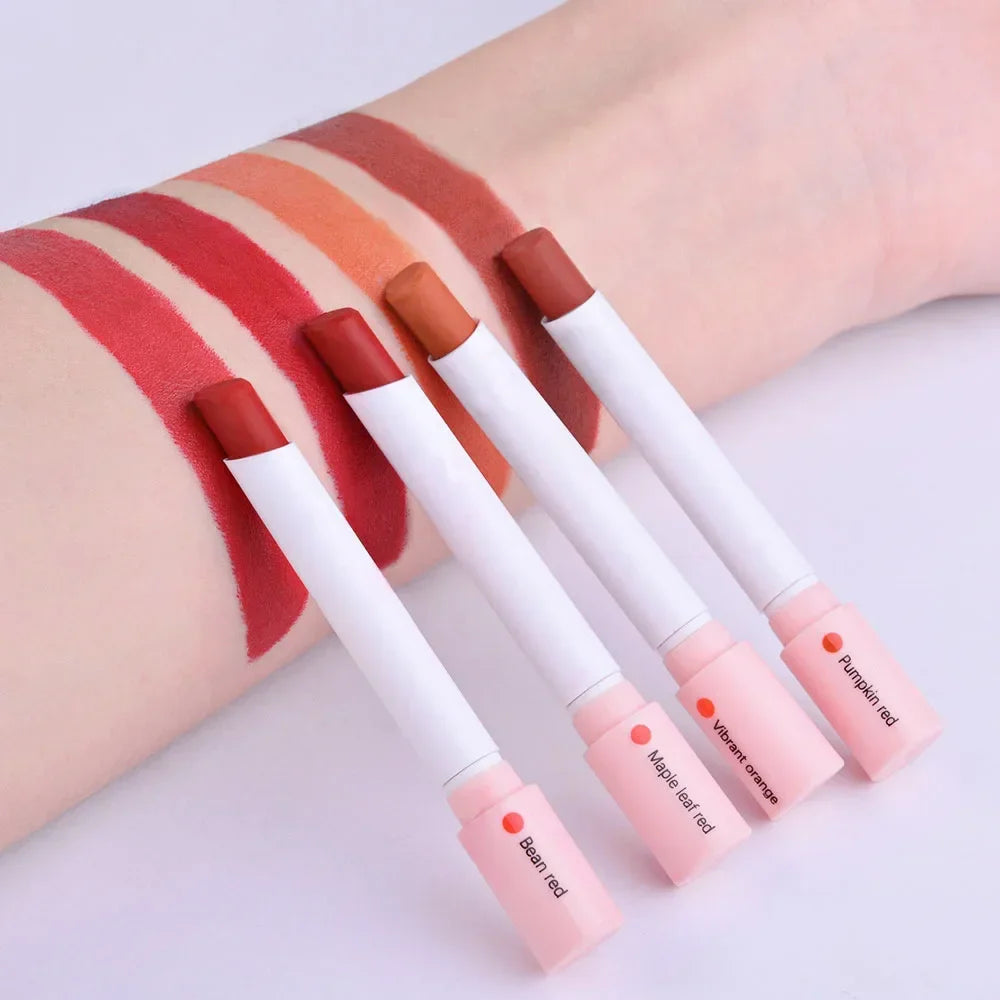4-Piece Cigarette Lipstick Set | Matte Waterproof Nude Lip Tint Matte Lipstick Set QXL