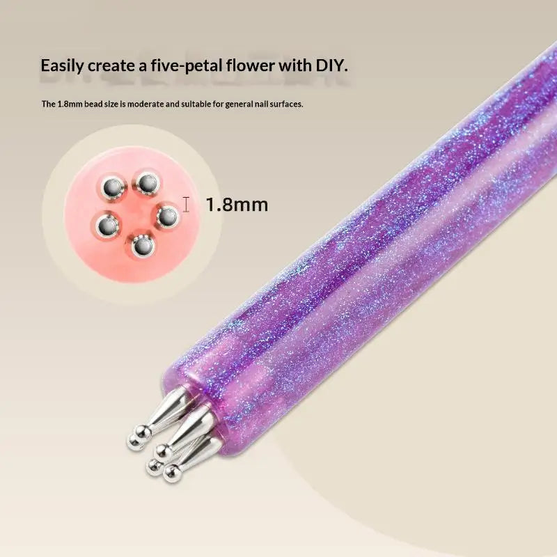 Double-End 5-Petal Flower Nail Dotting Pen | DIY Nail Art Nail Dotting Pen QXL