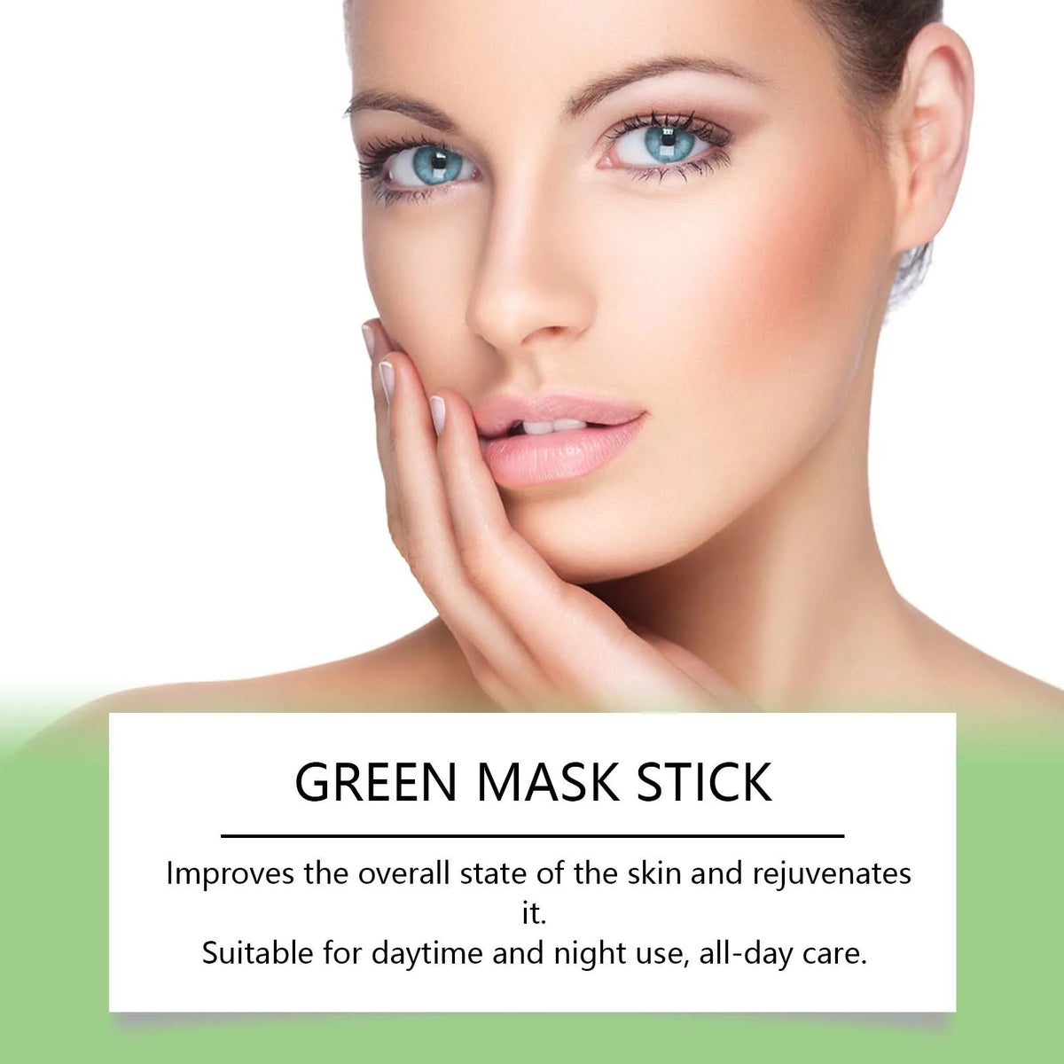 OUHOE Green Tea Solid Mask Stick | Deep Cleanse & Pore Care Facial Mask Stick QXL