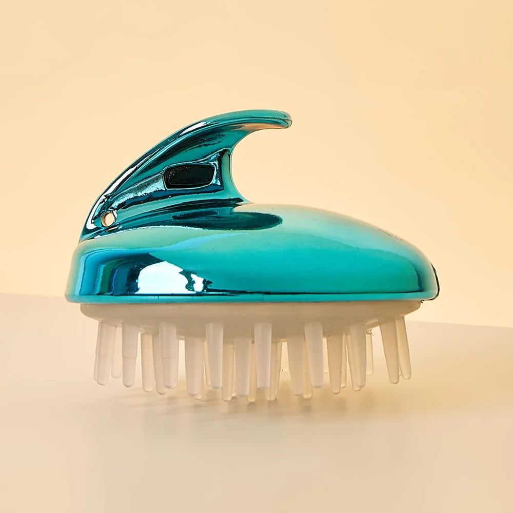 Blue Whale Scalp Massager Shampoo Brush | Silicone Bristles Scalp Massager Brush QXL SS11-blue