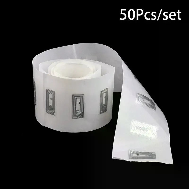 50-Pack NTAG213 NFC Stickers 13.56MHz RFID Wet Inlay Tags NFC RFID Sticker Tags QXL