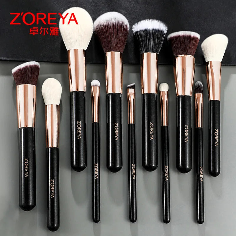 Zoreya 25-Piece Makeup Brush Set | Foundation & Eyeshadow Makeup Brush Set QXL