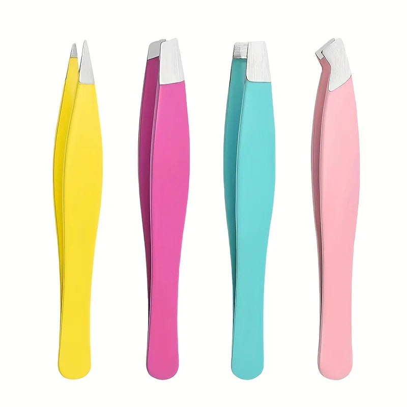 Mini Stainless Steel Eyebrow & Eyelash Tweezers Beauty Tool Eyebrow Tweezers QXL