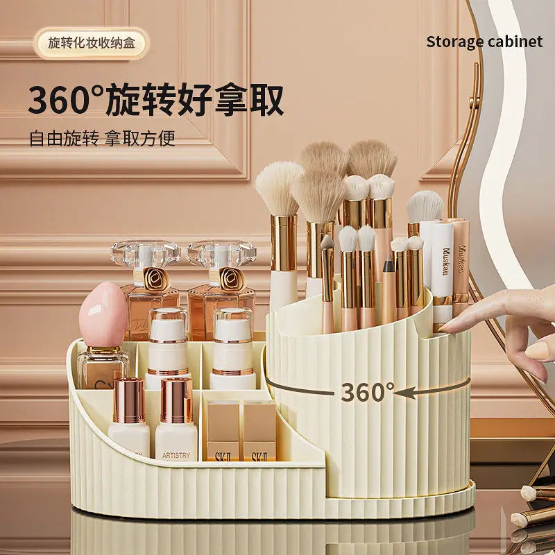 Rotating Makeup Brush & Cosmetic Desktop Organizer Makeup Brush Organizer QXL