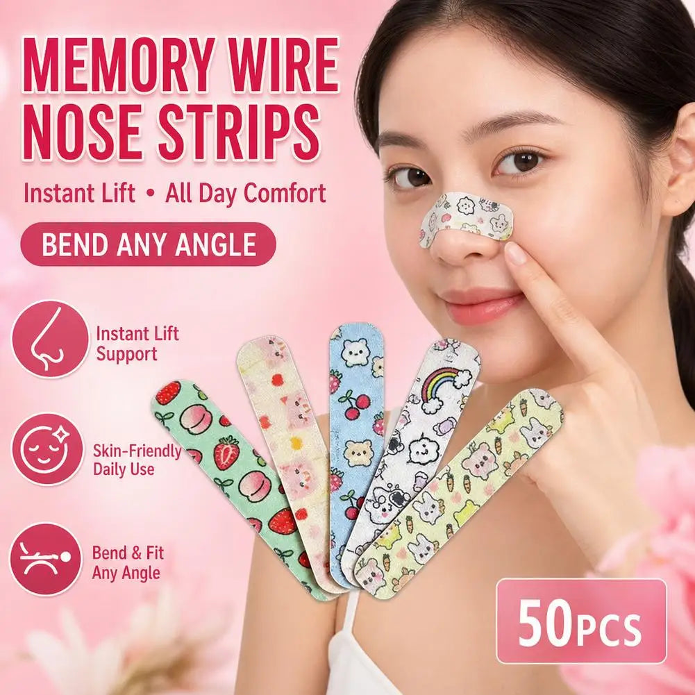 50-Pack Nose Shaping Memory Support Strips | Bridge & Wing Lift Nose Shaping Strips QXL
