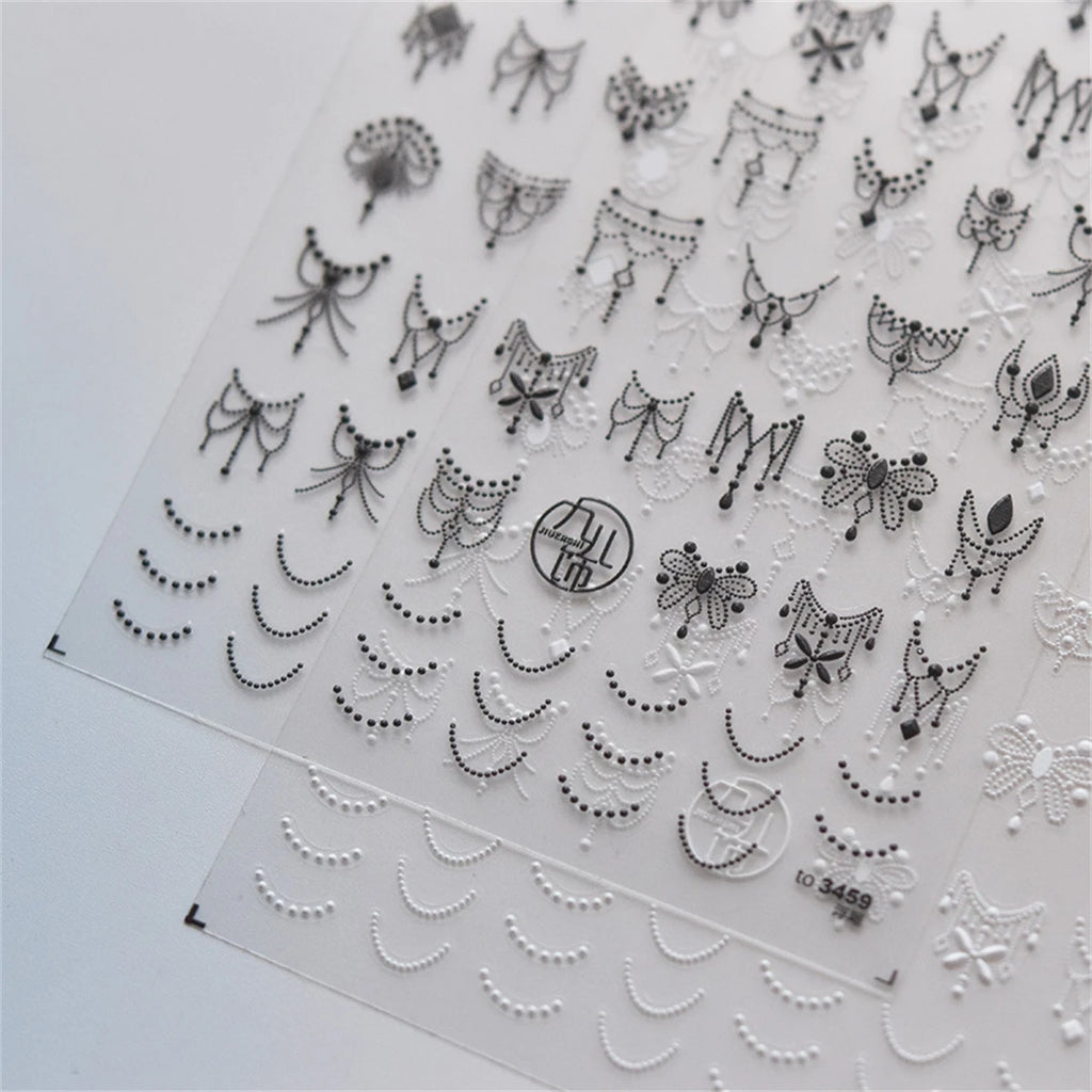 5D Butterfly Nail Art Stickers | Gold Silver Hollow Decals Nail Art Stickers QXL