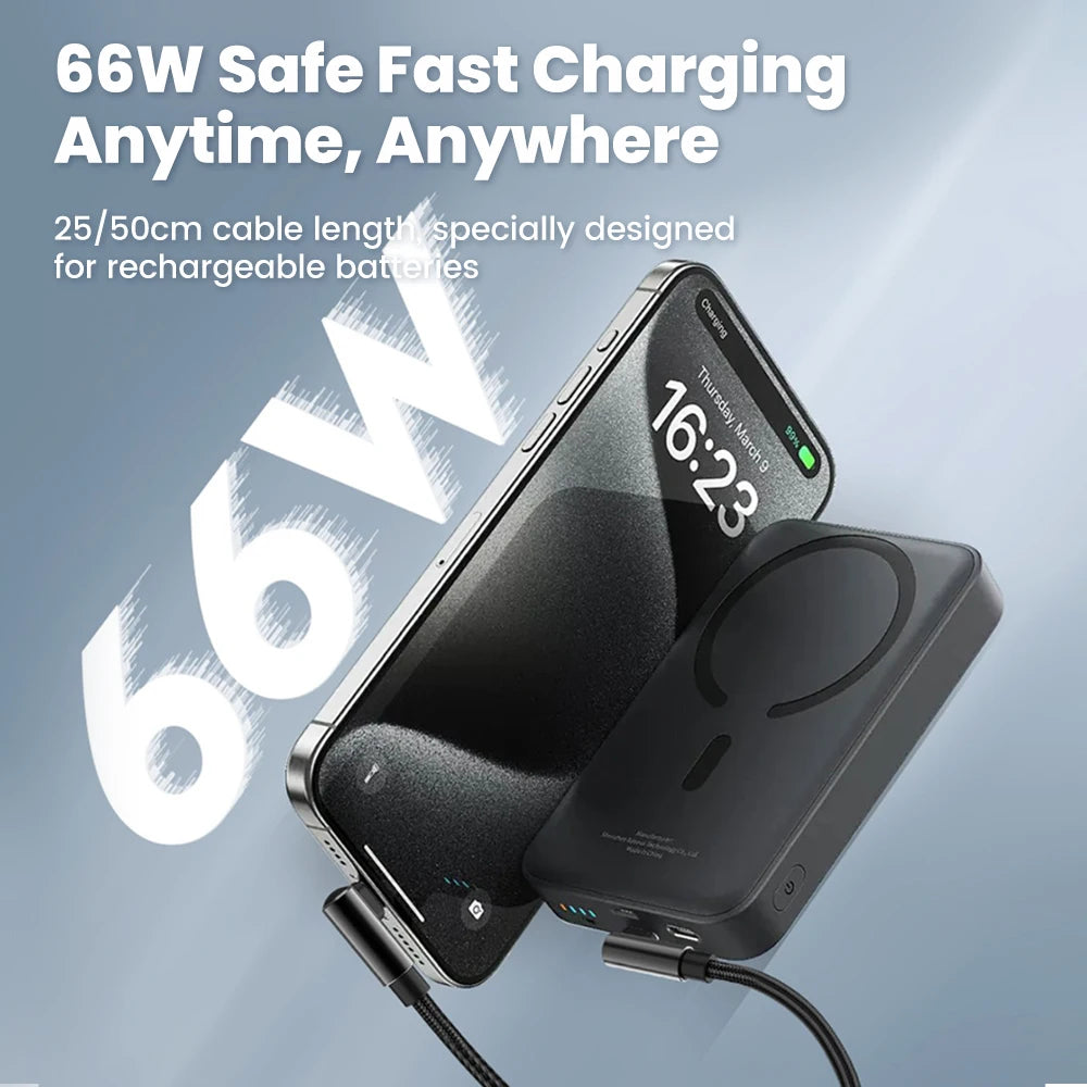 66W 90° Elbow USB-C Fast Charging Cable | USB-A & USB-C USB-C Charging Cable QXL