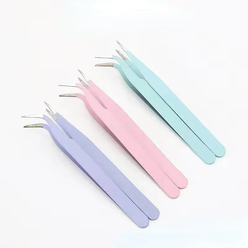 Stainless Steel Tweezers for Nail Art, Rhinestones & Lashes Nail Art Tweezers QXL