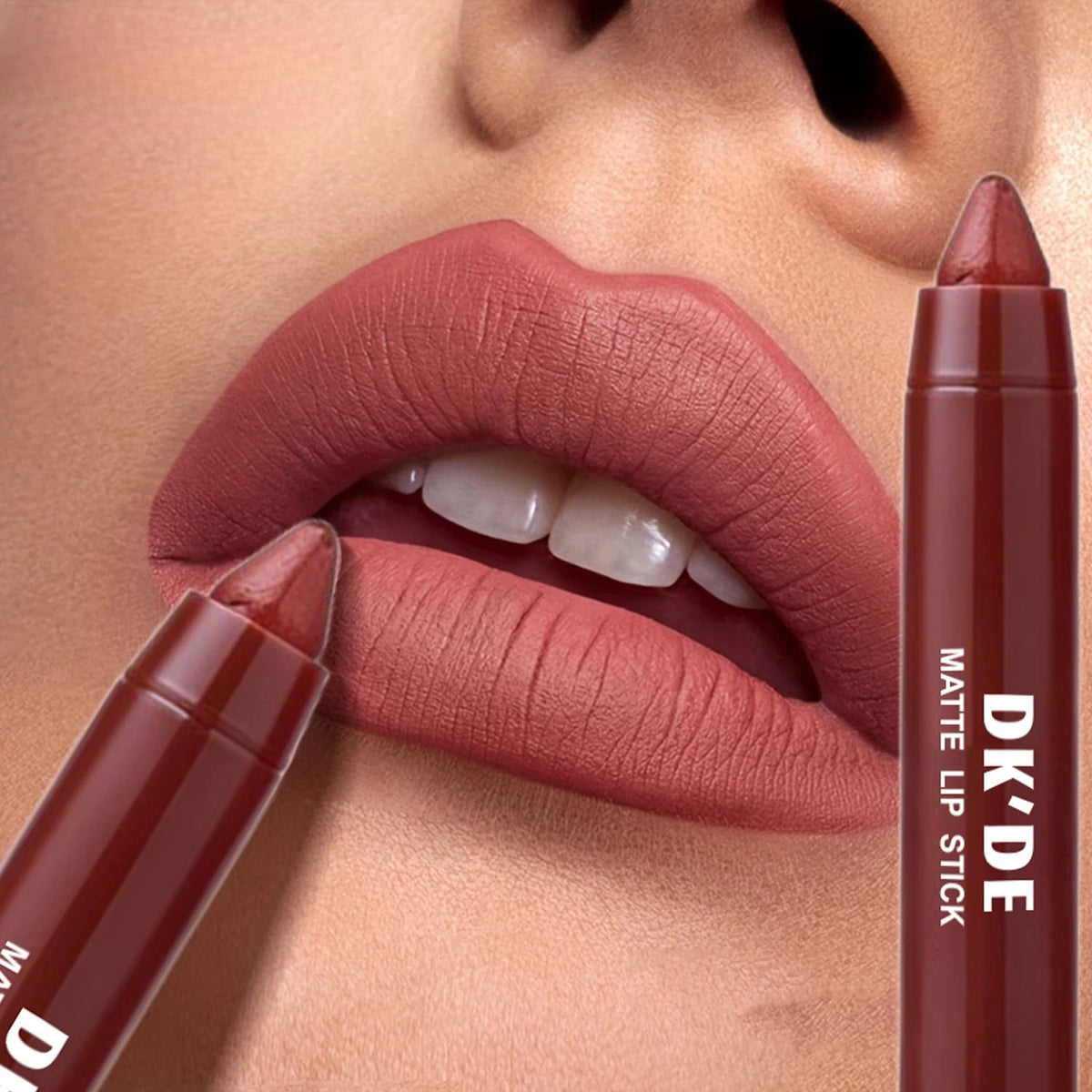 3-Color Matte Lip Crayon Set | Long-Lasting Transfer-Proof Matte Lipstick Set QXL