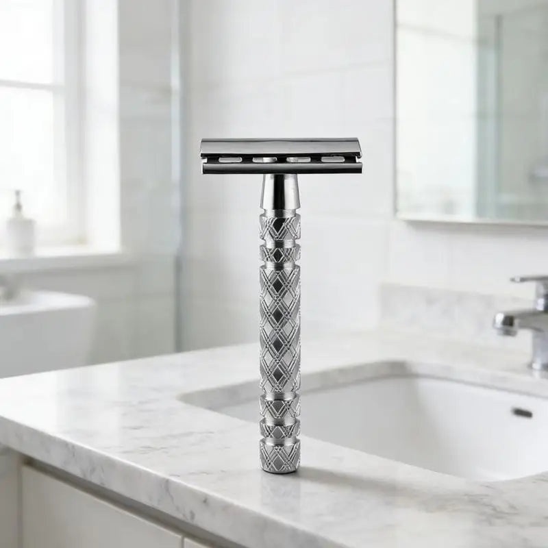 Butterfly Open Safety Razor | Long Handle Double-Edge Men Safety Razor QXL