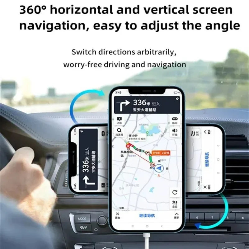 Magnetic Car Phone Holder 15W Wireless Charger Air Vent Mount Wireless Car Charger Mount QXL