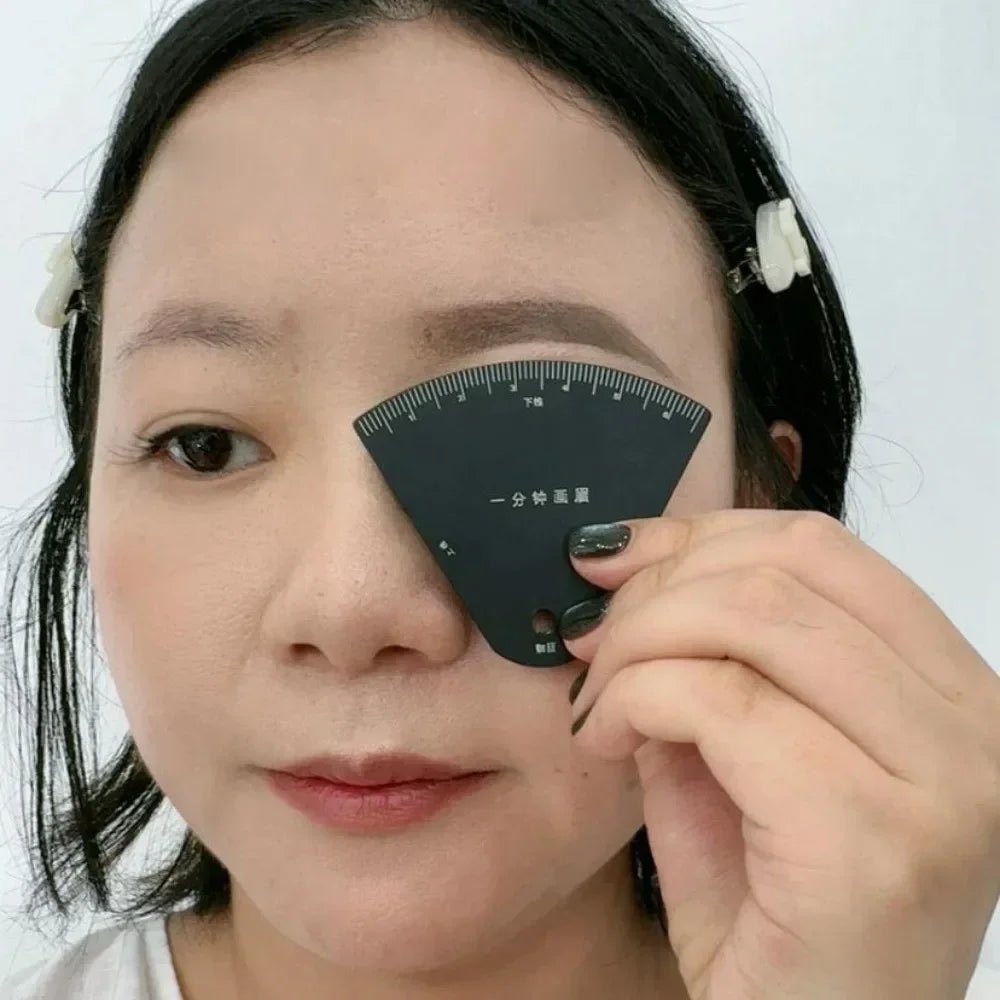 Metal Eyebrow Shaping Stencil | Portable Brow Ruler Tool Eyebrow Stencil Tool QXL
