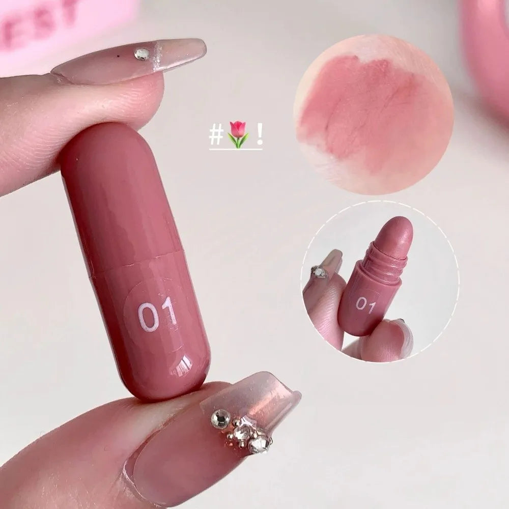 12-Pc Velvet Matte Capsule Lipstick Set | 12 Long-Lasting Colors Matte Lipstick Set QXL