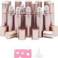 14-Pack 10ml Glass Roller Bottles for Essential Oils & Perfume Glass Roller Bottles QXL 10ml Rose Gold