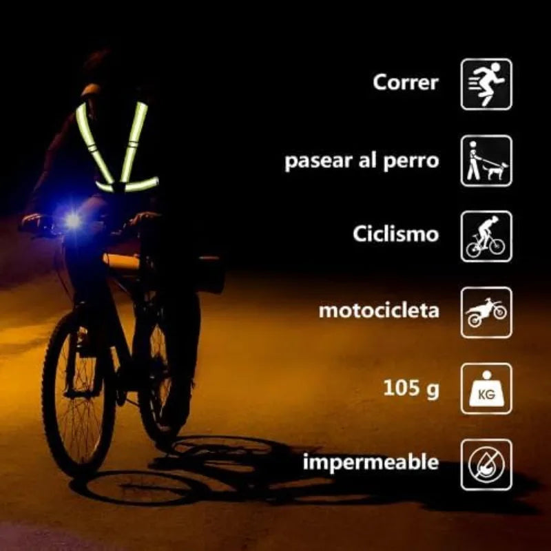 Reflective Safety Vest | High-Vis Adjustable for Running & Cycling Reflective Safety Vest QXL