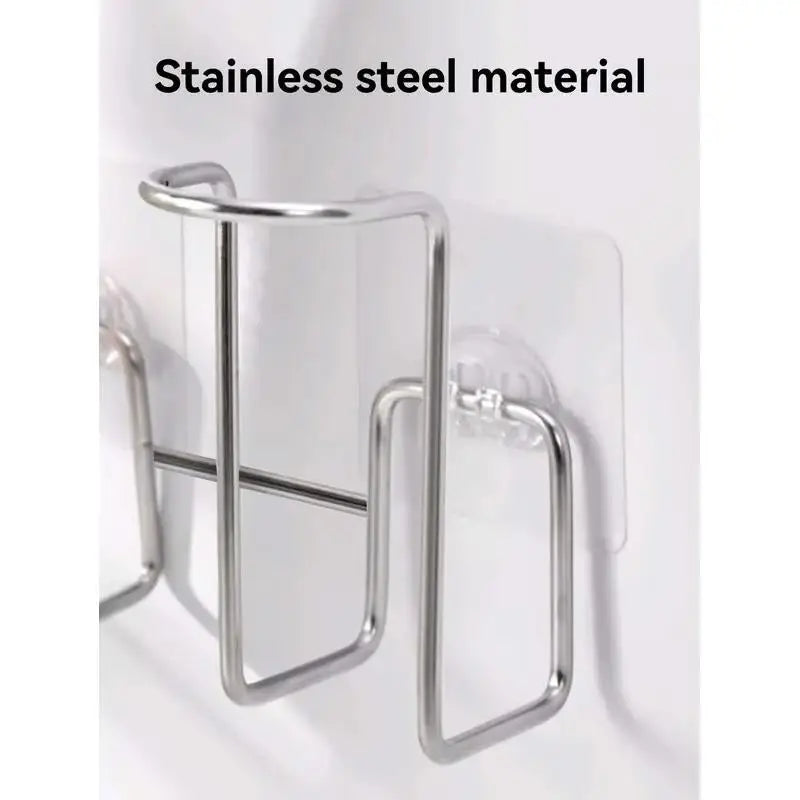 Wall-Mount Stainless Steel Cup Holder – No Drill Required Wall Cup Holder QXL