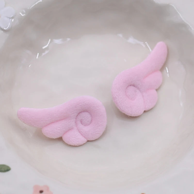 Plush Angel Wings Brooch Pair | Y2K Japanese Kawaii Style Angel Wings Brooch QXL A2