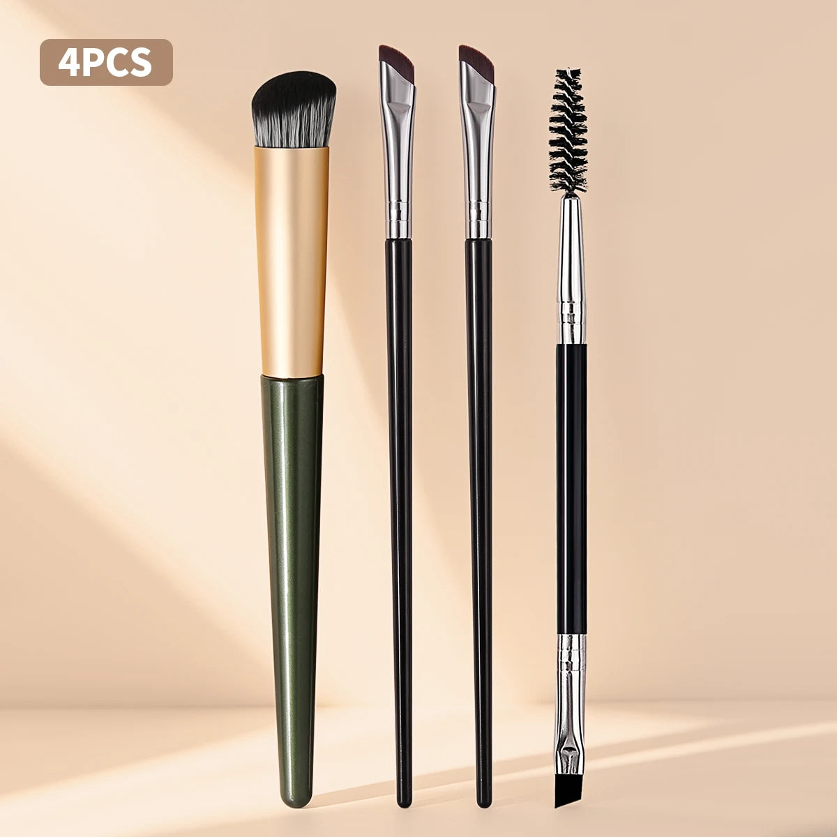 KOSSHOW 4-Pc Eyebrow & Concealer Makeup Brush Set Makeup Brush Set QXL black