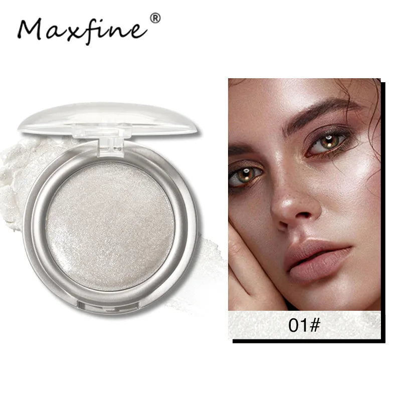 Star Aura Shimmer Highlighter Powder | Glitter Face Brightener Shimmer Highlighter Powder QXL 01