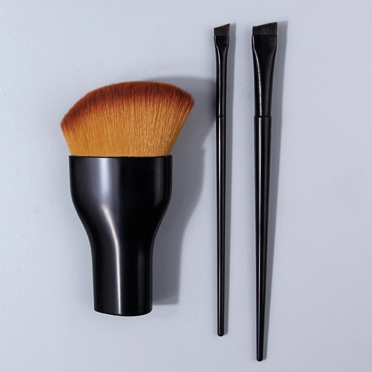 KOSSHOW 3-Pc Makeup Brush Set | Blush, Eyebrow & Eyeliner Makeup Brush Set QXL