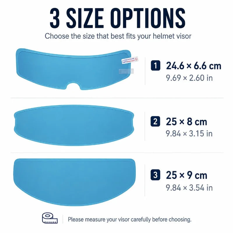 Motorcycle Helmet Anti-Fog & Rainproof Visor Film – Universal Helmet Visor Film QXL