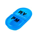 Mini 2-Grid Pill Case | Compact Travel Tablet Organizer Pill Organizer Case QXL Blue