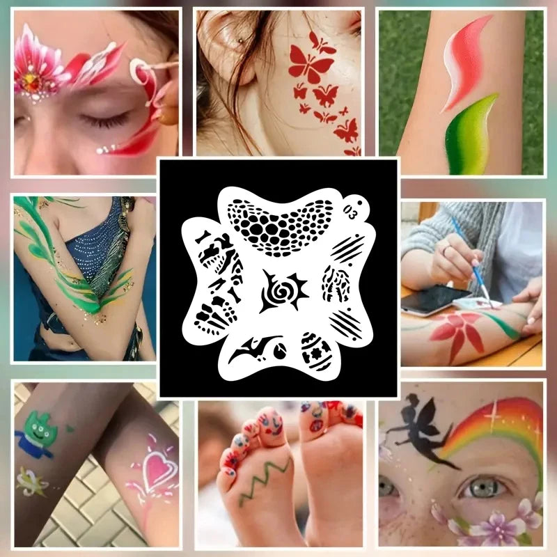 Reusable Face & Body Paint Stencils for Kids' Parties Face Paint Stencils QXL