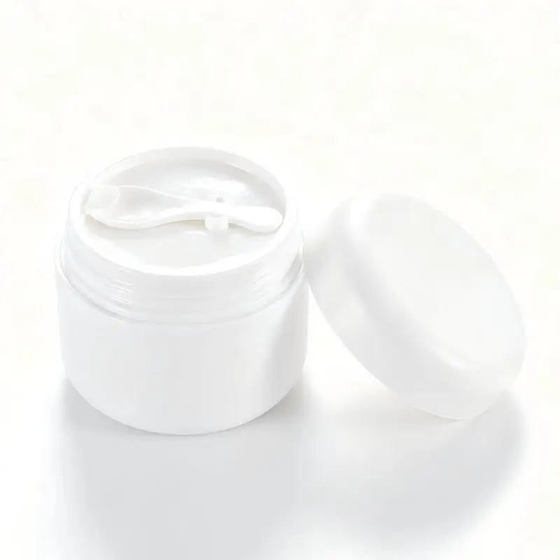 Refillable Plastic Cosmetic Jar with Spoon | 50/100/120g Cosmetic Jar QXL