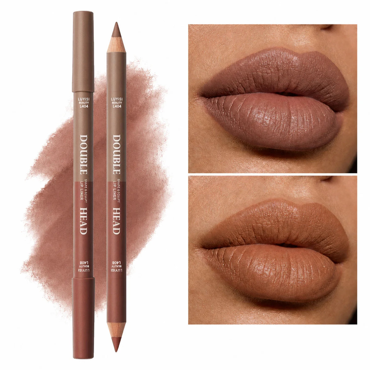 2-in-1 Dual Shade Lip Liner Pencil | Waterproof Matte Lip Liner Pencil QXL