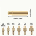 Brass Heat Insert Nut Tips M2–M8 | 3D Printer Soldering Kit Heat Insert Tip Kit QXL 7pcs