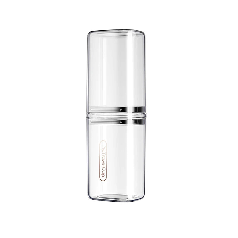 Portable Transparent Toothbrush Travel Case & Rinse Cup Toothbrush Travel Case QXL 20.7CM white