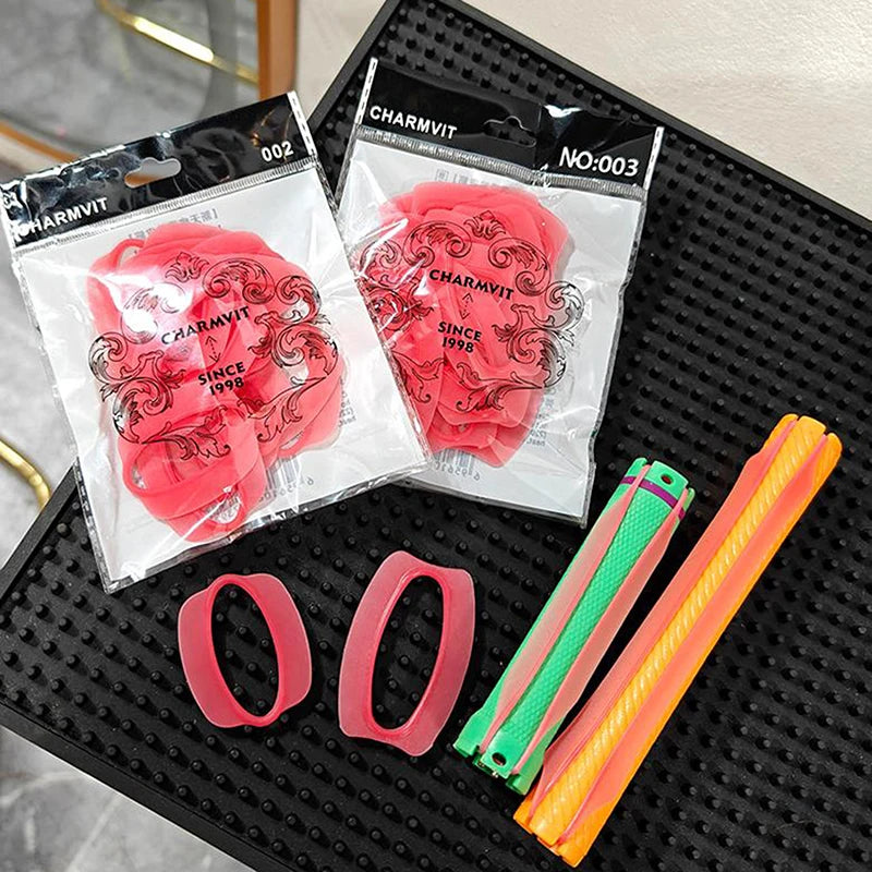 20-Pack Silicone Perm Rod Bands | Heat-Resistant Hair Roller Rings Perm Rod Bands QXL