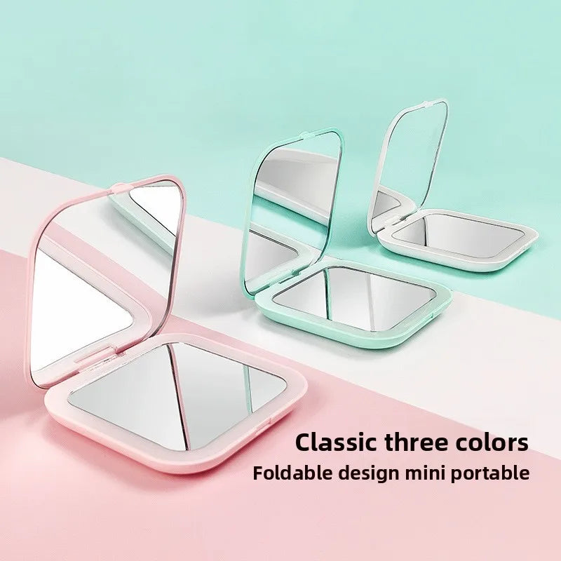 Portable LED Travel Mirror – Foldable 2-Sided 3x Magnifying LED Cosmetic Mirror QXL