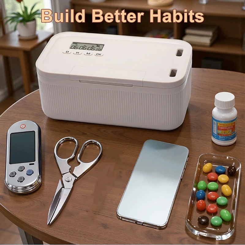 Dreamburgh Timer Lock Box – Electronic Lockable Storage Timer Lock Box QXL