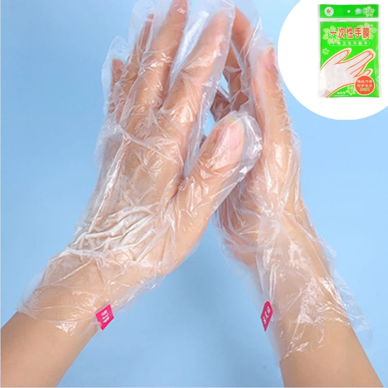 100-Pack Disposable Face Mask Wrap Film | Ultra-Thin PE Skin Disposable Face Film QXL 100pcs Hands