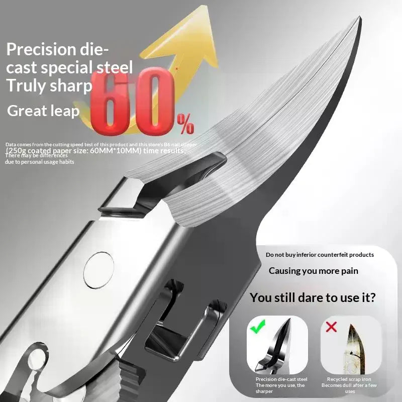 26° Slant Edge Nail Clipper | Anti-Splash Eagle Beak Trimmer Nail Clipper QXL