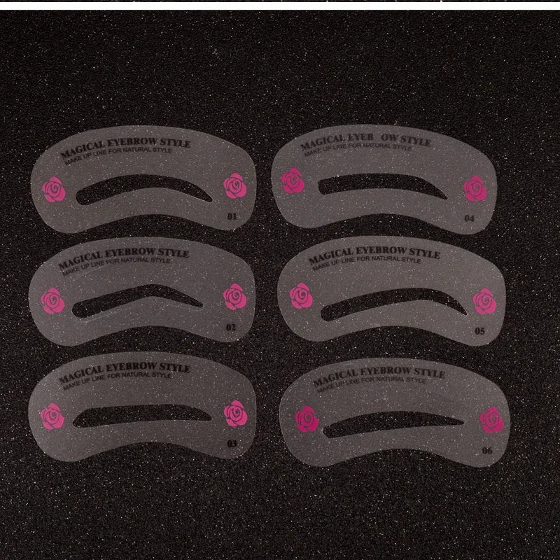 24-Piece Reusable Eyebrow Stencil Kit | DIY Brow Templates Eyebrow Stencil Kit QXL