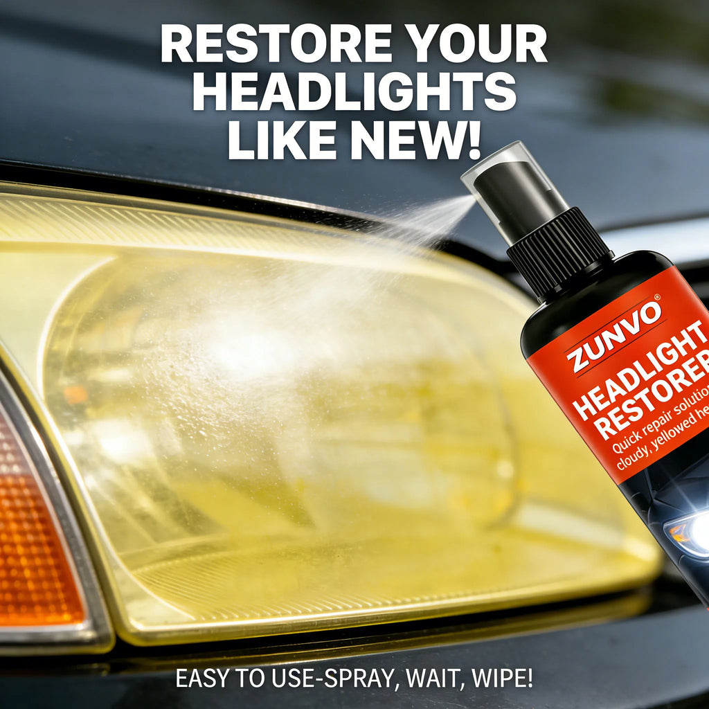 Car Headlight Restorer Spray – Clears Cloudy & Yellow Lenses Headlight Restorer Spray QXL