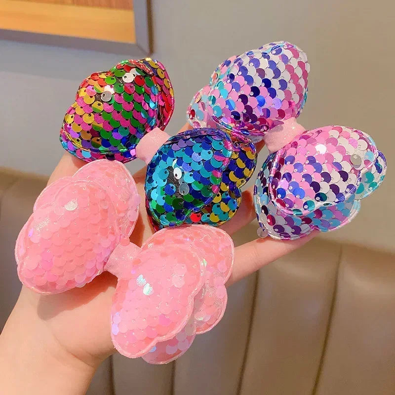 Laser Sequin Bow Duckbill Hair Clip for Girls & Kids Girls Hair Clip QXL