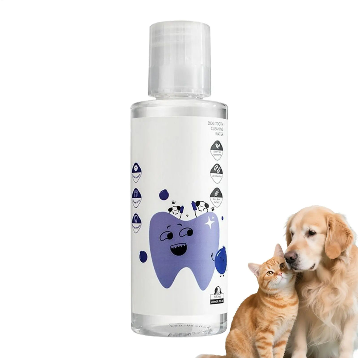 200ml Pet Dental Water Additive – Dog & Cat Teeth Cleaner Pet Dental Additive QXL