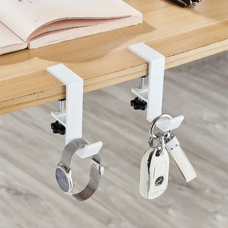 Adjustable Desk Edge Hook | Headset & Bag Hanger Organizer Desk Edge Hook QXL