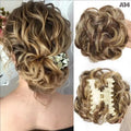 Synthetic Fluffy Curly Hair Bun Clip | Women's Hairpiece Clip-On Hair Bun QXL A14