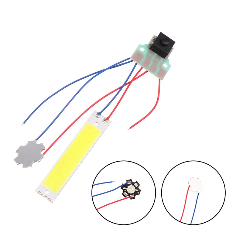 Dual LED Light Module with Switch DC 3.7–5V | DIY Lamp LED Light Module QXL
