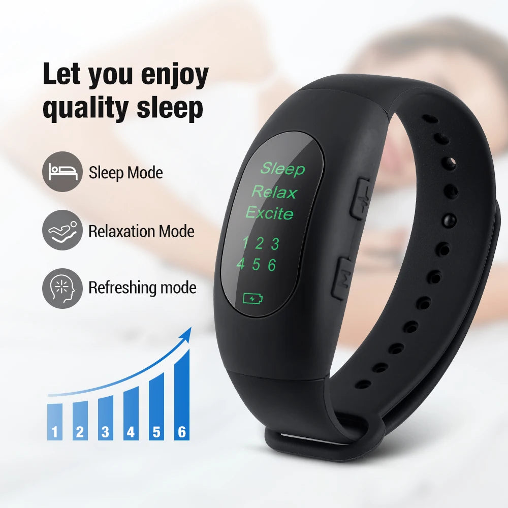 Micro-Current Pulse Sleep Aid Wristband | 3 Modes, 6 Levels Sleep Aid Wristband QXL