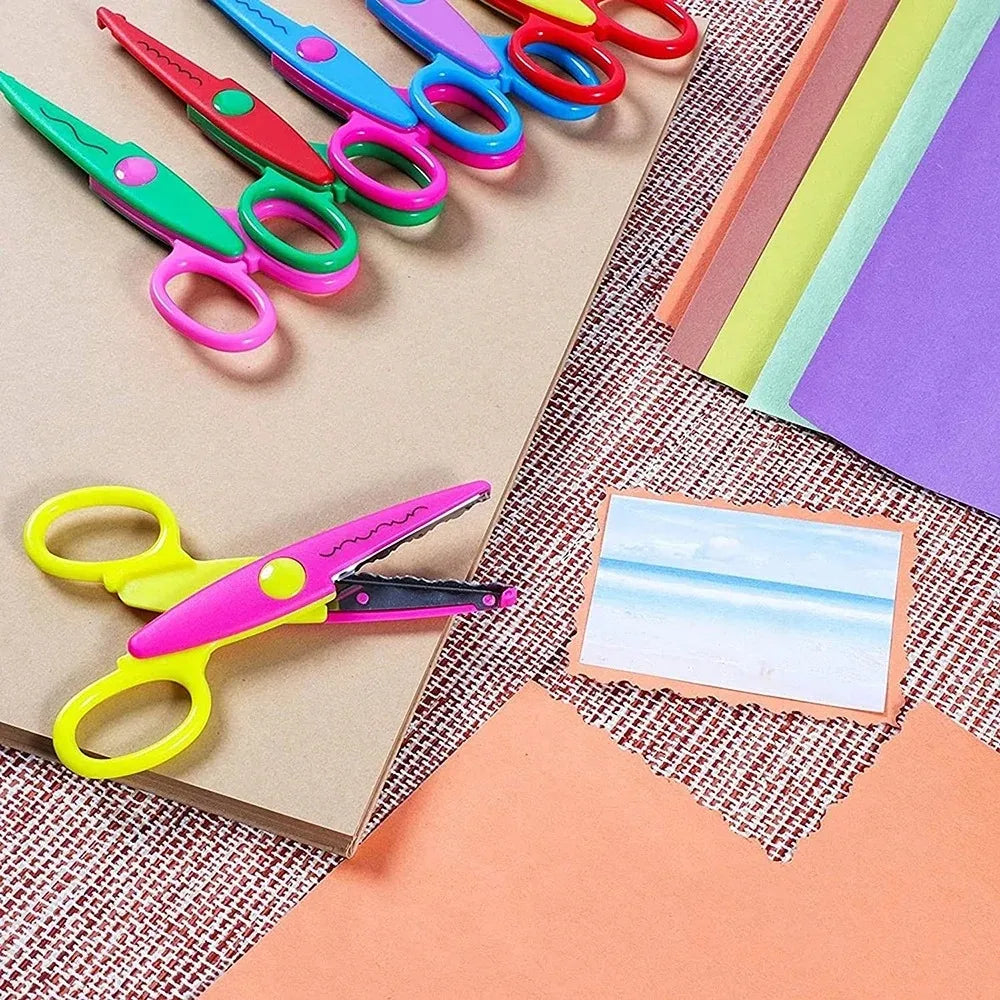 Wavy Decorative Safety Scissors | DIY Scrapbook Paper Craft Decorative Craft Scissors QXL