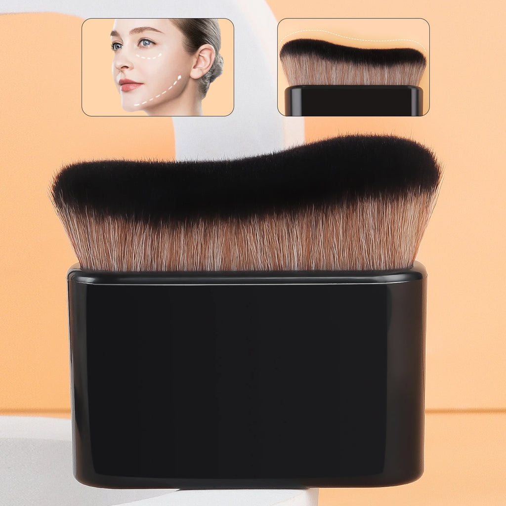 Ronshadow Wave Foundation Brush | Soft Nylon Cosmetic Brush Foundation Brush QXL