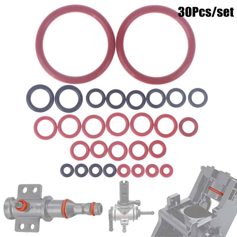 30-Pc Silicone O-Ring Seal Kit for Saeco Coffee Machine Coffee Machine Seal Kit QXL